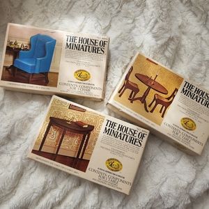 3 Vintage DIY Doll House Furniture Kits